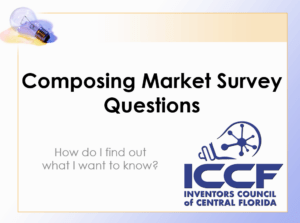 Image of the title page of the Composing Market Survey Questions presentation